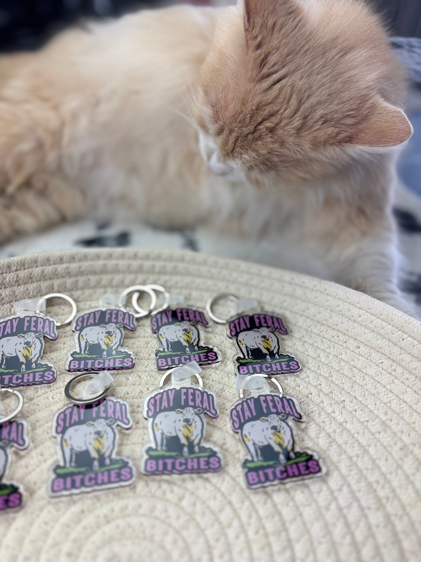 Stay Feral Bitches Keychain