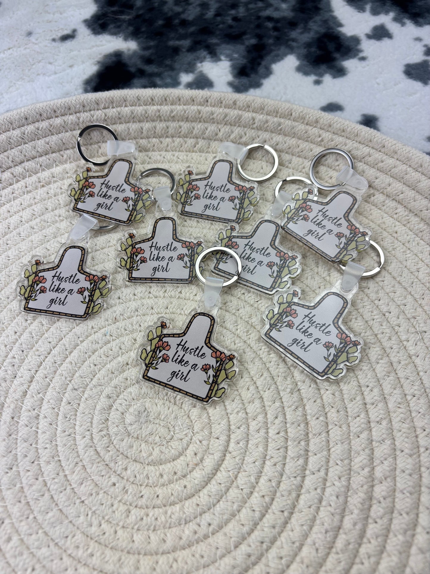 Hustle like a Girl Keychain