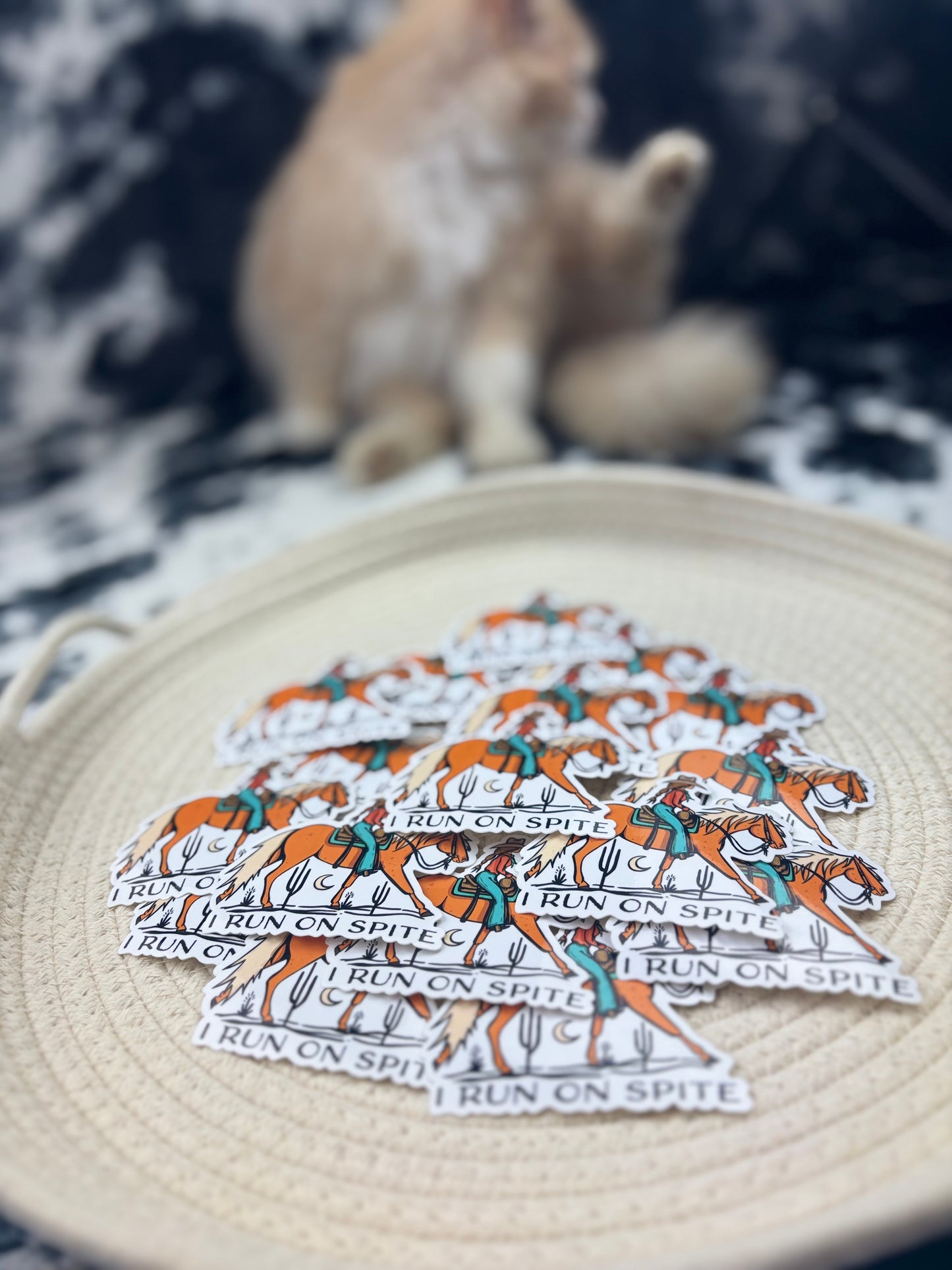 I run on spite sticker