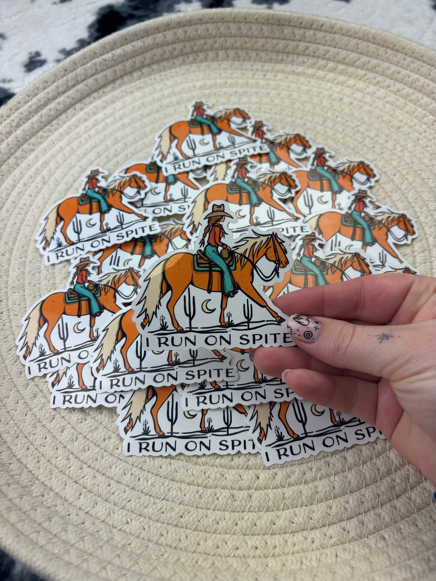 I run on spite sticker