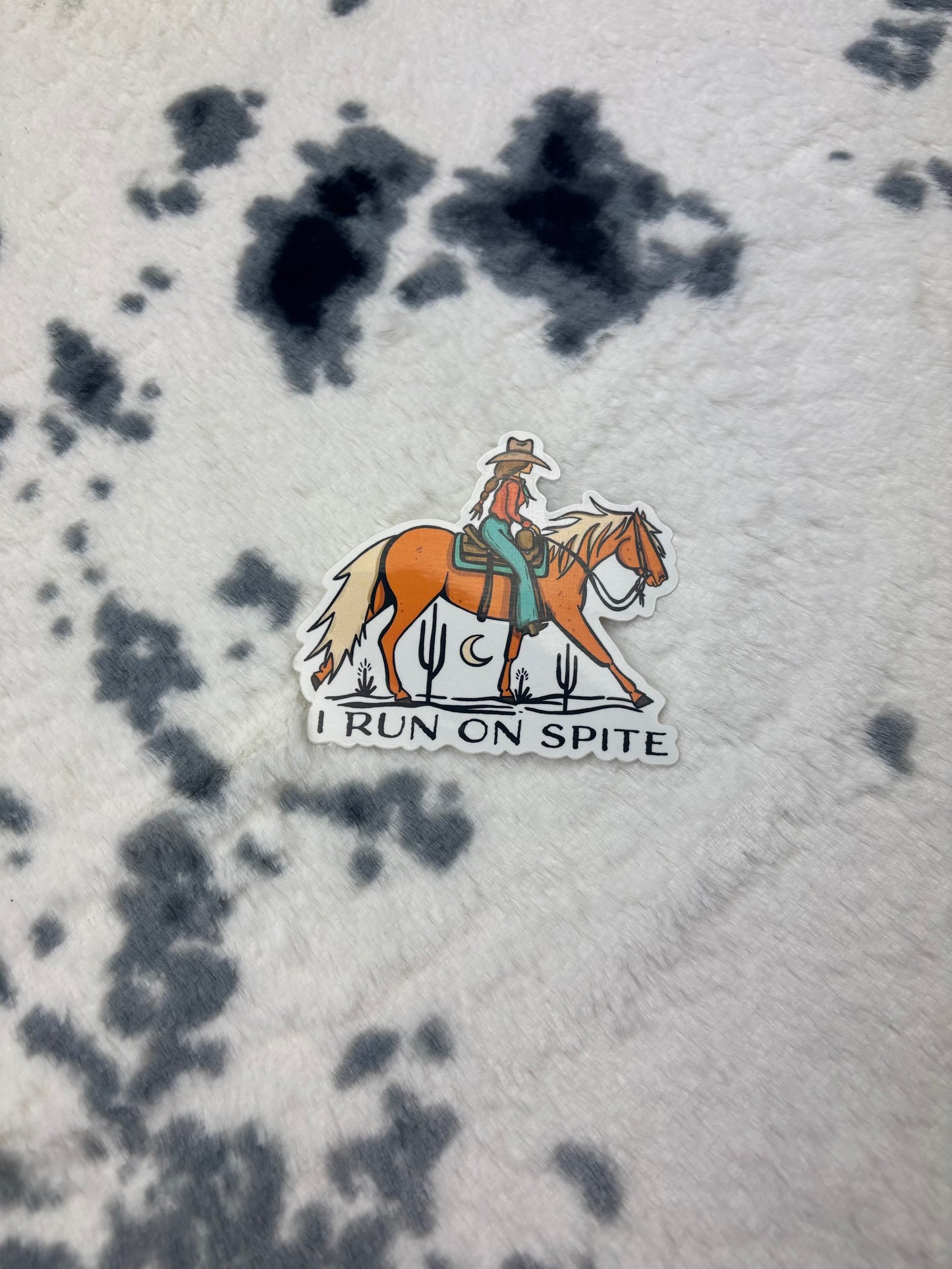 I run on spite sticker