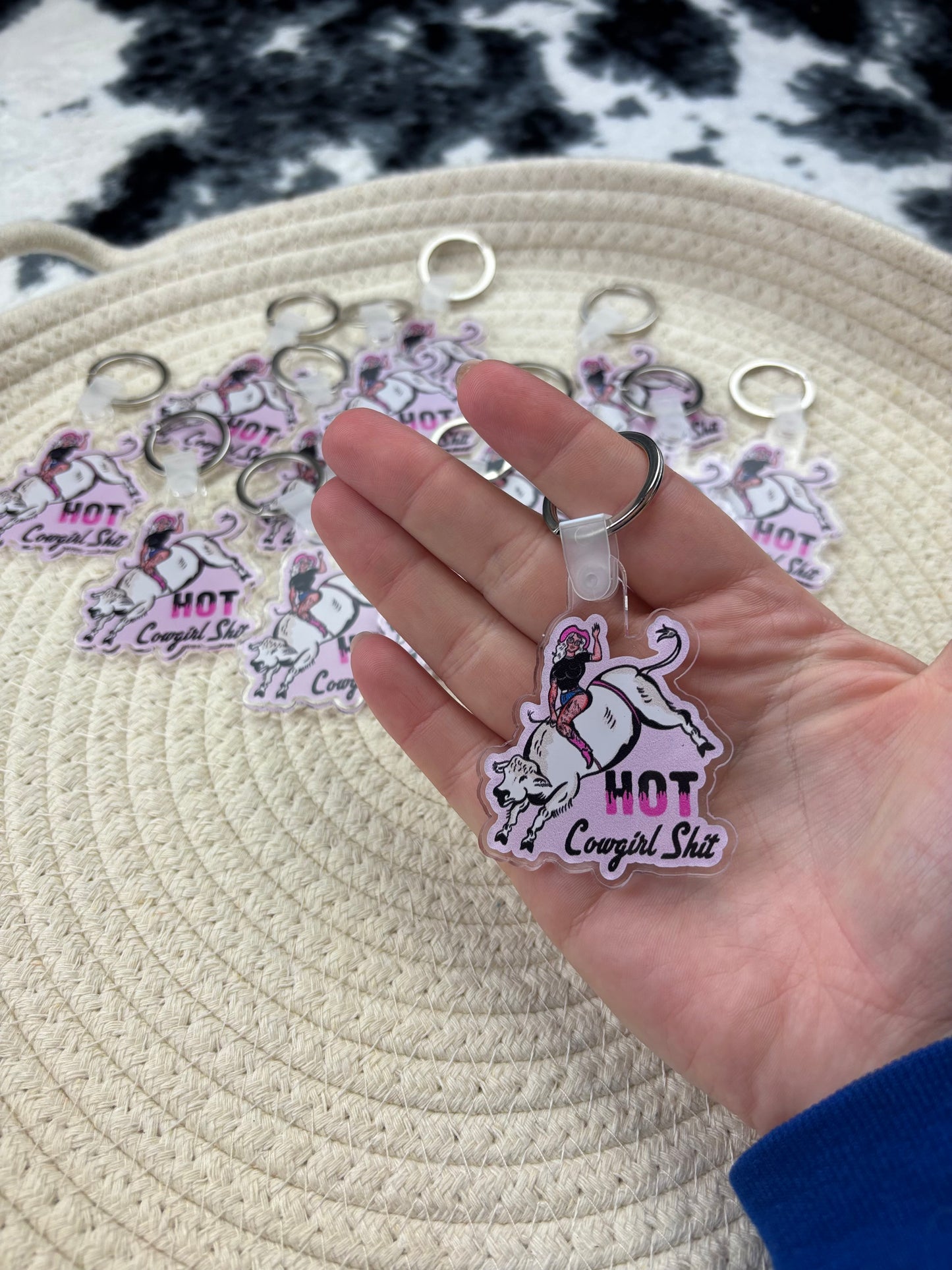 Hot Cowgirl Shit Graphic Keychain