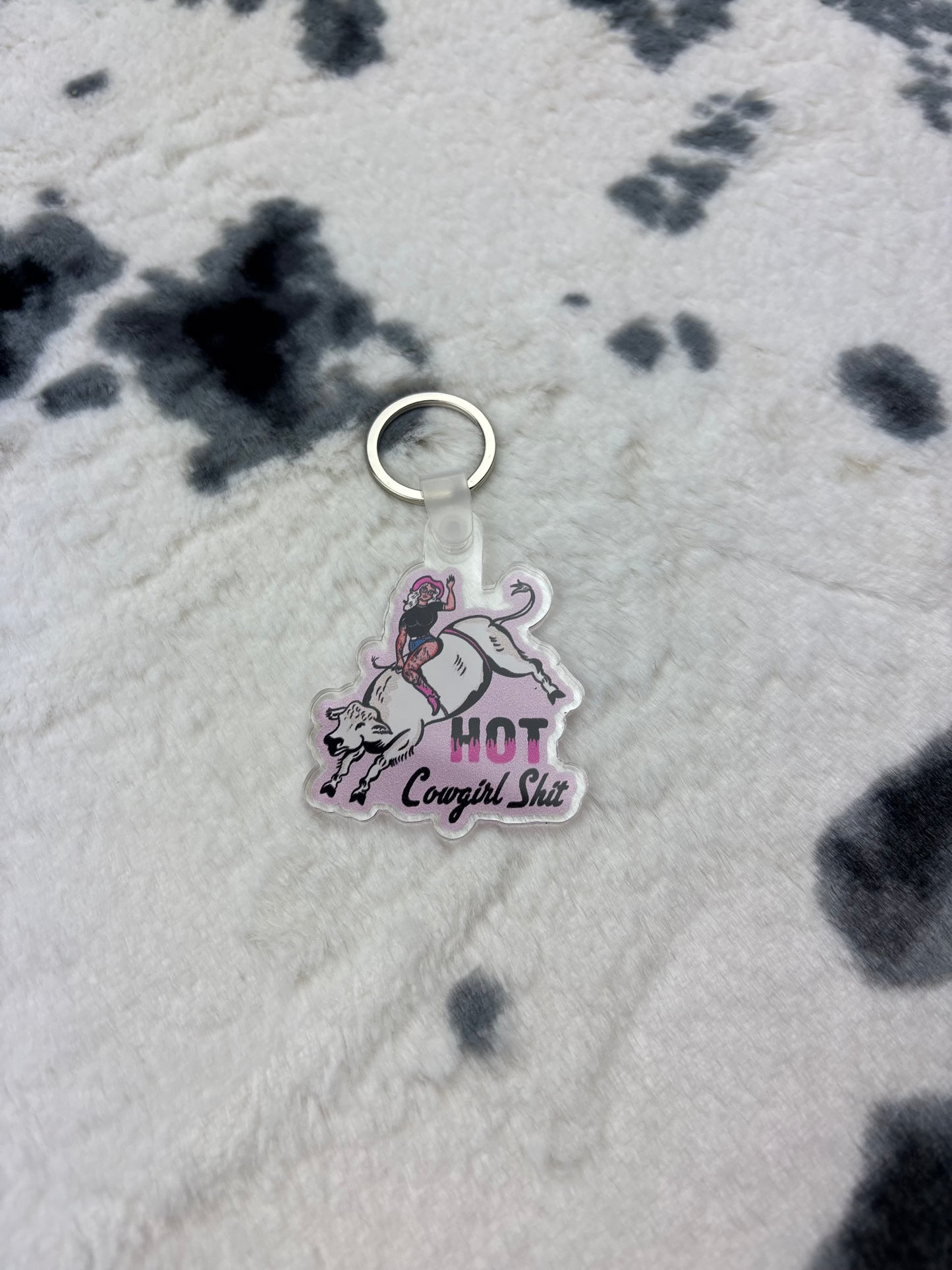 Hot Cowgirl Shit Graphic Keychain