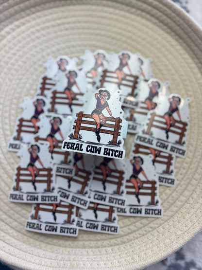 Feral Cow Bitch Sticker