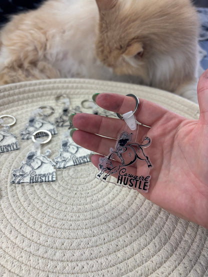 Cowgirl Hustle Bucking Keychain