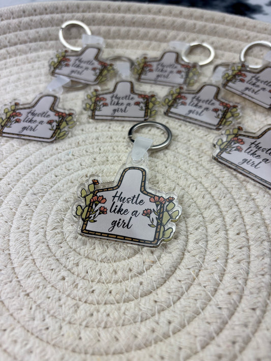 Hustle like a Girl Keychain