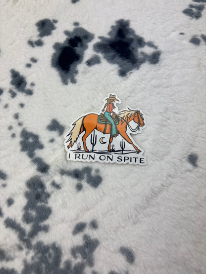 I run on spite sticker