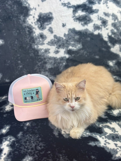 Bad Bitches Only Pink Trucker Hat